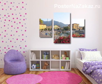 Модульная картина На набережной Изео