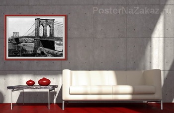 Модульная картина Бруклинский мост в Нью-Йорке,1903