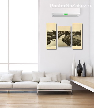 Модульная картина Вид с высокояузского моста,1887 год 