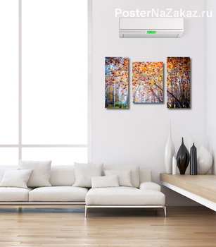 Модульная картина Рябина в городском парке 2.