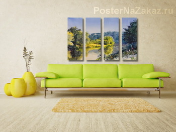 Модульная картина Утро в подмосковье