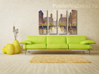 Модульная картина Дворцы Клотильда и старый мост Елизаветы