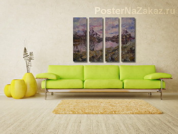 Модульная картина Берег реки