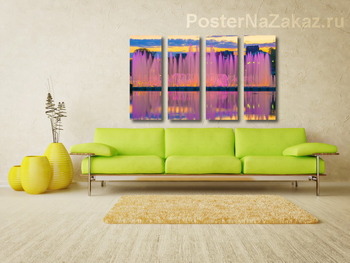 Модульная картина Танцующий фонтан в Царицыно