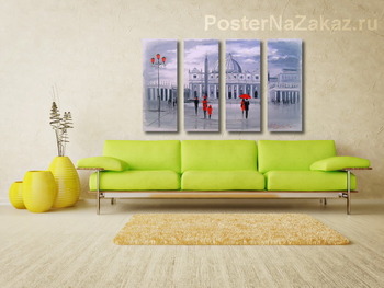 Модульная картина Прогулка в Риме