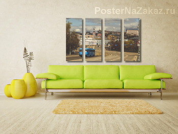 Модульная картина Трамвай