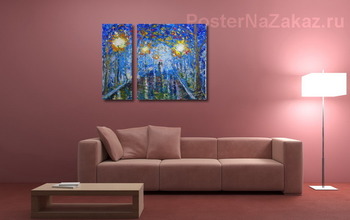 Модульная картина Парк, вечер