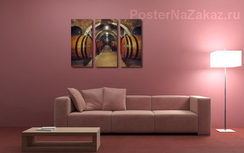 Модульная картина винный погреб