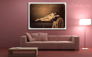 Модульная картина Обнаженная женщина, на диване