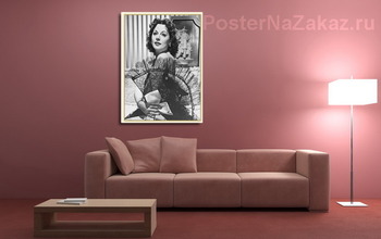 Модульная картина Хеди  Ламарр с веером из кружев.1950г.