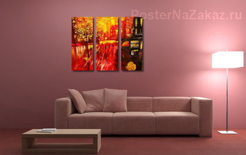 Модульная картина Вечерний город