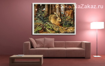 Модульная картина Кролик в лесу