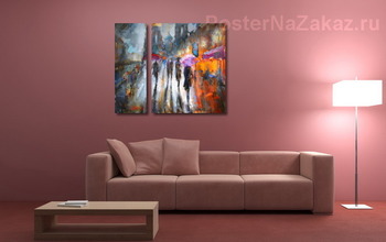 Модульная картина Спас на крови. Вечер