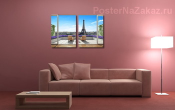 Модульная картина Вид на Париж