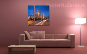 Модульная картина Дом на Котельнической набержной