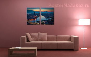 Модульная картина Ночной Екатеринбург