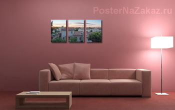 Модульная картина Рассвет над Вильнев Лубе