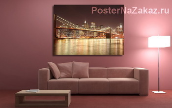 Модульная картина Вечерние огни в большом городе