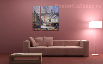 Модульная картина Док в Глостере
