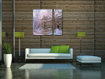 Модульная картина Зимняя Франция