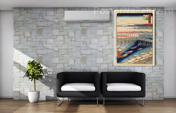 Модульная картина Сто знаменитых видов на Эдо 001