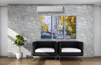 Модульная картина Осень на Ивановской горке