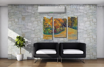 Модульная картина Парк осенью