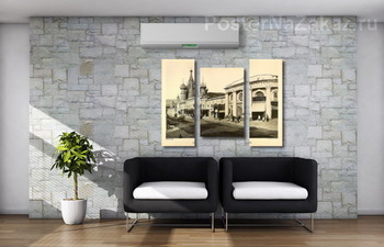 Модульная картина Вид на Варварку,1886 год 