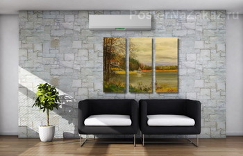 Модульная картина Осенний берег