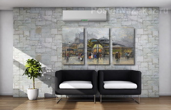 Модульная картина Париж.Ле-Аль