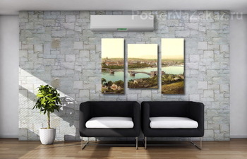 Модульная картина Кобленц, Рейн, Германия.1890-1900 гг