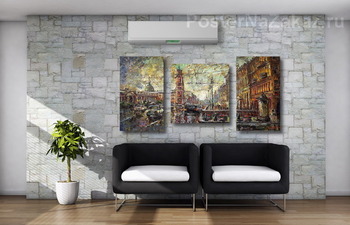 Модульная картина Невский в огнях