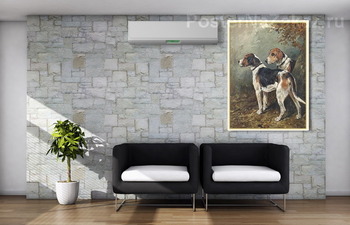 Модульная картина Гончие в лесу