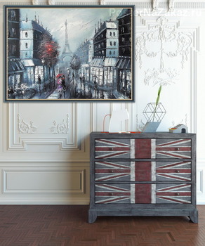 Модульная картина Гармония контрастов. Париж