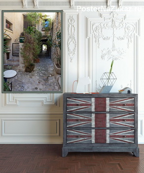 Модульная картина Дворик с аркой