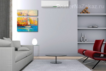 Модульная картина Парусник
