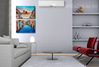 Модульная картина Дорога к замку