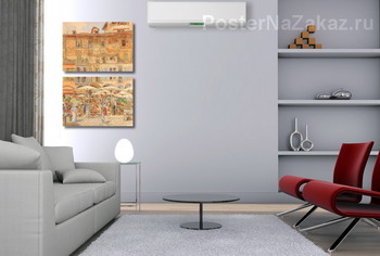 Модульная картина Овощной рынок в Вероне