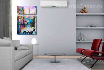 Модульная картина Свидание в Париже