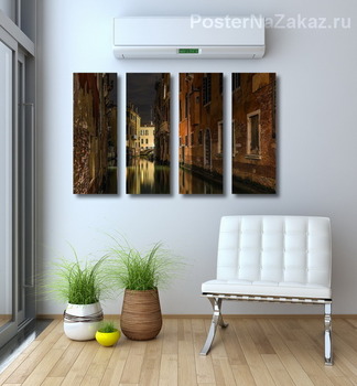 Модульная картина Ночь в Венеции