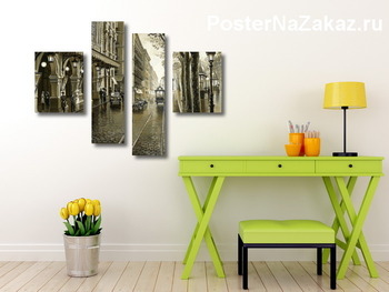 Модульная картина Старая Барселона. Рамбла