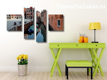 Модульная картина Каналы Венеции