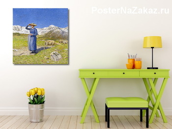 Модульная картина Полдень в Альпах