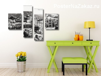 Модульная картина Таганрогский проспект и Московская улица в деталях 1910  –  1917