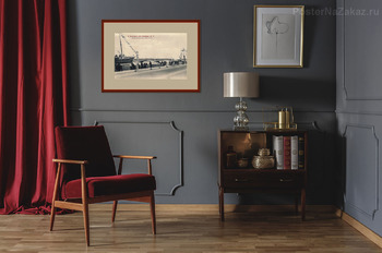 Модульная картина Английская набережная и Николаевский мост 1903