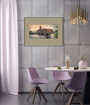 Модульная картина Старо-Калинкин мост в Санкт-Петербурге.