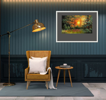 Модульная картина Утро в лесу