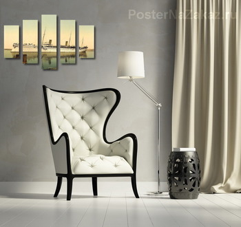 Модульная картина Гогенцоллерн, оставляя гавань, Венеция, Италия