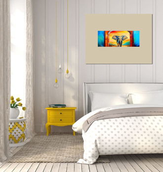 Модульная картина Слон