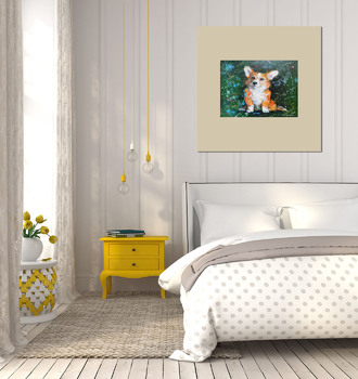 Модульная картина Малыш (корги)